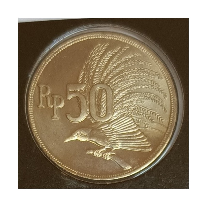 INDONESIA - KM 35 - 50 RUPIAH 1971 - BIRD 'PARADISE'