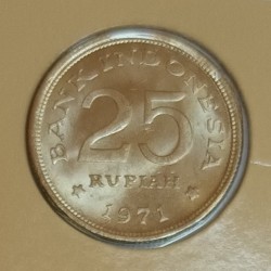 INDONESIA - KM 34 - 25 RUPIAH 1971 - BIRD 'GOURA DE VICTORIA'