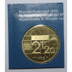 NETHERLANDS - KM 206 - 2 1/2 GULDEN 1988