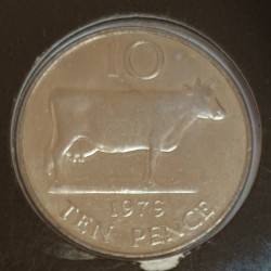 GUERNESEY - KM 30 - 10 PENCE 1979 - VACHE