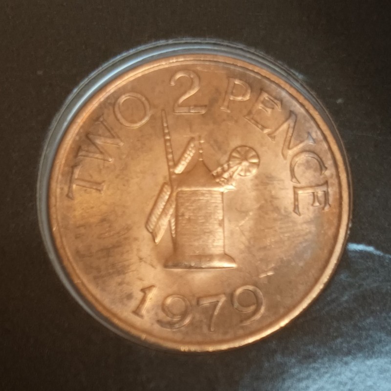 GUERNSEY - KM 26 – 2 PENCE 1979 – MILL