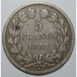 GADOURY 678 - 5 FRANCS 1835 M Toulouse TYPE LOUIS PHILIPPE - TB à TTB - KM 749