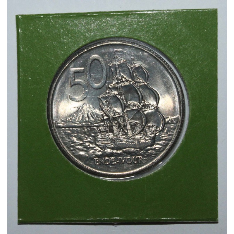 NOUVELLE-ZÉLANDE - KM 37.1 - 50 CENTS 1980 - Elizabeth II