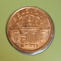 BELGIEN – KM 144 - 50 centimes 1982