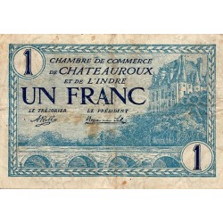 36 - CHATEAUROUX - CHAMBRE DE COMMERCE - 1 FRANC - 11/08/1920