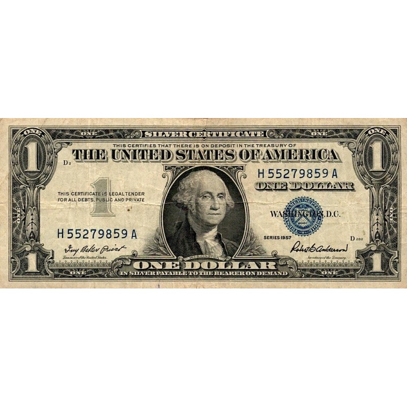 ETATS-UNIS - PICK 419 - 1 DOLLAR 1957