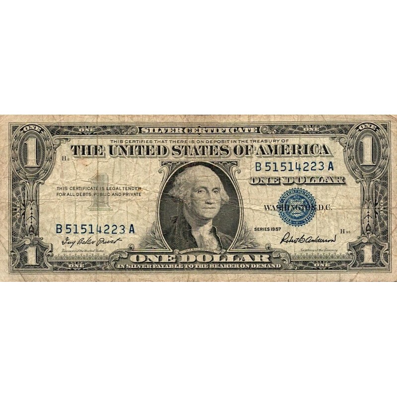 ETATS-UNIS - PICK 419 - 1 DOLLAR 1957