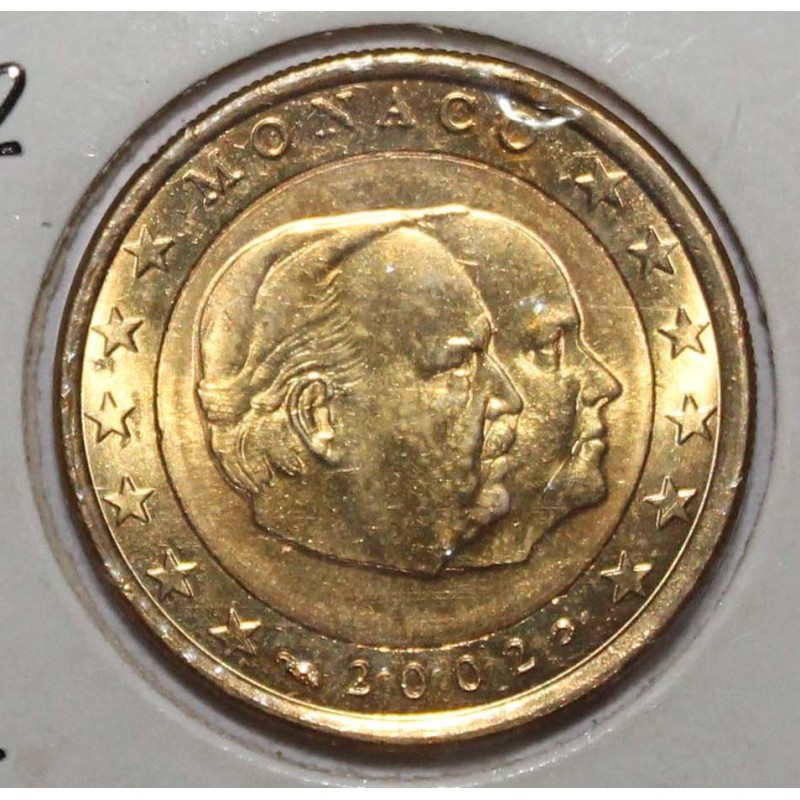 MONACO - 1 EURO 2002 - PRINCES RAINIER III AND ALBERT - Gilded