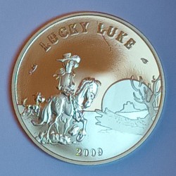 FRANCE - KM 1630 - 50 EURO 2009 - OR -1/4 ONCE - LUCKY LUKE - FOURREAU ABIMÉ