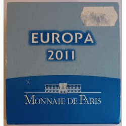 FRANKREICH – KM 1791 – 5 EURO 2011 – GOLD – EUROPA – MUSIKVERBAND - BESCHÄDIGTE HÜLLE