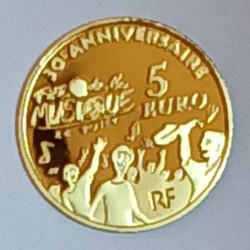 FRANKREICH – KM 1791 – 5 EURO 2011 – GOLD – EUROPA – MUSIKVERBAND - BESCHÄDIGTE HÜLLE