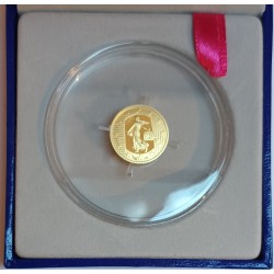 FRANKREICH - KM 1525 - 5 EURO 2007 - GOLD - LA SEMEUSE - EINFÜHRUNG DES EURO - BESCHÄDIGTE SCHEIDE