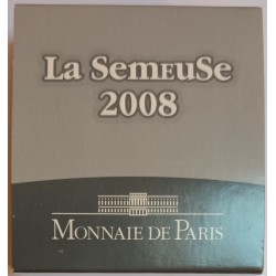 FRANKREICH - KM 1538 - 5 EURO 2008 - GOLD - LA SEMEUSE - 50 JAHRE 5. REPUBLIK - BESCHÄDIGTE SCHEIDE