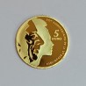 FRANCE - KM 1538 - 5 EURO 2008 - GOLD - LA SEMEUSE - 50 YEARS OF THE 5TH REPUBLIC - DAMAGED SCABBARD