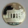 FRANKREICH - KM 1591 - 10 EURO 2009 - EUROPA - 20 JAHRE FALL DER BERLINER MAUER - BESCHÄDIGTE Scheide