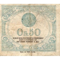 69 - LYON - CHAMBRE DE COMMERCE - 50 CENTIMES - 13/09/1917