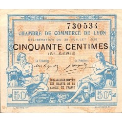 69 - LYON - CHAMBER OF COMMERCE - 50 CENTIMES - 29/07/1920