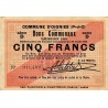 62590 - OIGNIES - BONS COMMUNAUX - 5 FRANCS - 30.08.1914