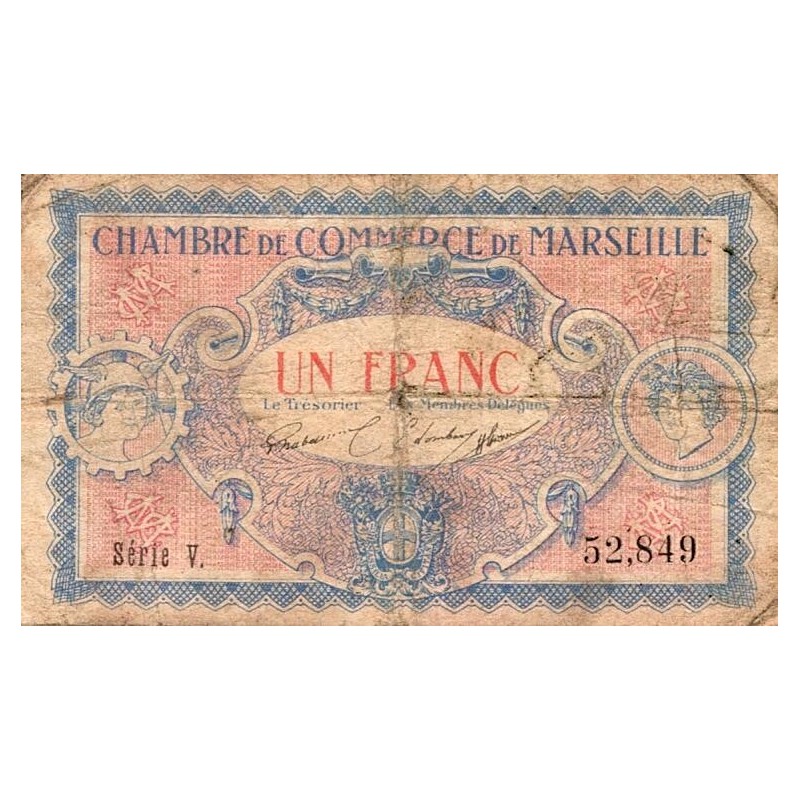 13 - MARSEILLE -  CHAMBRE DE COMMERCE - 1 FRANC - 05/06/1917