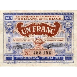 KOMITAT 45/41 - ORLEANS/BLOIS - HANDELSKAMMER - 1 FRANC - 15/05/1921