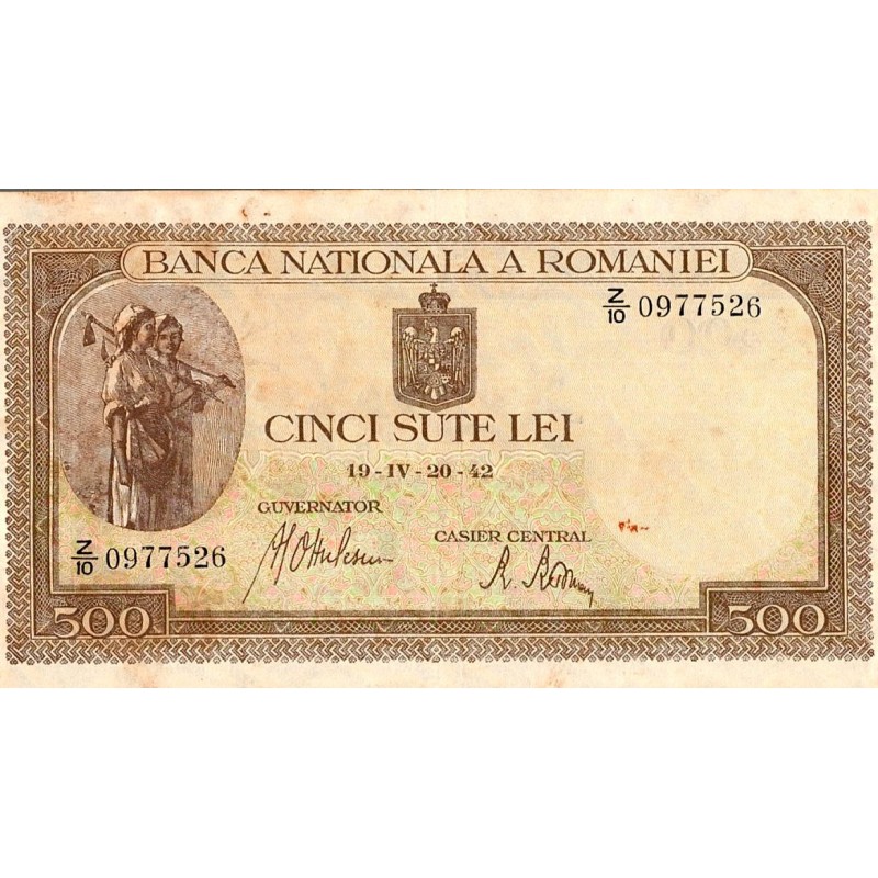 ROMANIA - PICK 51 a - 500 LEI - 20/04/1942