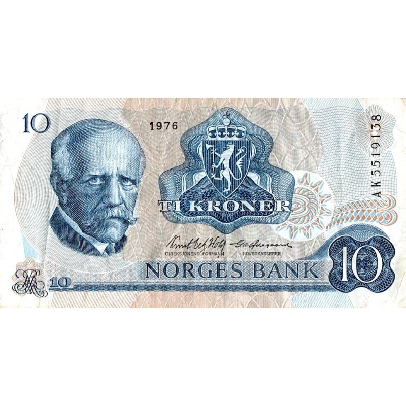 NORVEGE - PICK 36 b - 10 kroner - 1976