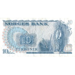 NORVEGE - PICK 36 b - 10 kroner - 1976