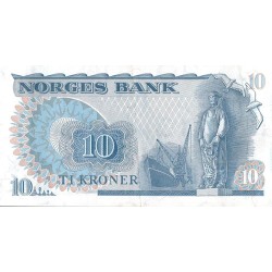 NORVEGE - PICK 36 b - 10 kroner - 1976