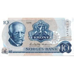 NORVEGE - PICK 36 b - 10 kroner - 1976