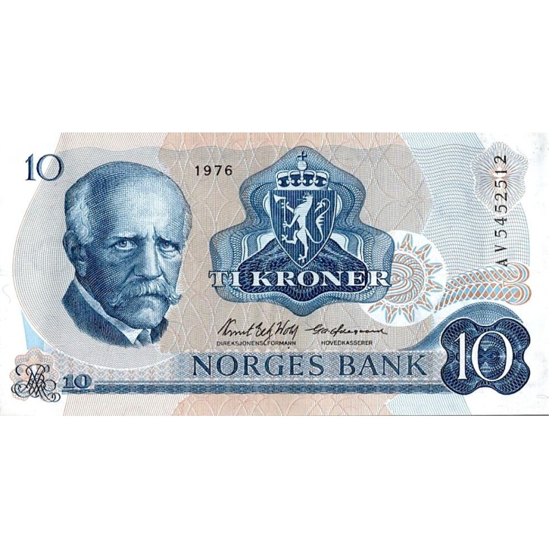 NORVEGE - PICK 36 b - 10 kroner - 1976