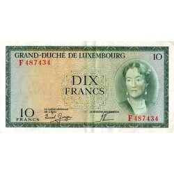 LUXEMBURG - PICK 48 A - 10 FRANCS - UNDATIERT (1954)