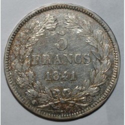 5 FRANCS 1841 W - LOUIS PHILIPPE 1er - tête laurée - TTB +