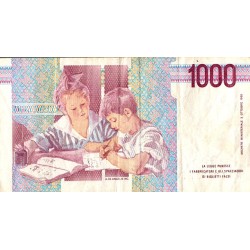 ITALIEN - PICK 114 a - 1000 LIRE - 1990