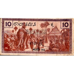 INDOCHINA - PICK 85 d - 10 CENTS - UNDATE (1939)