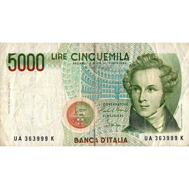 ITALIE - PICK 111 b - 5000 LIRE - 04/01/1985