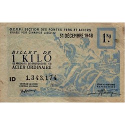 ABSCHNITT GUSSEISEN UND STAHL – 5-KILOS-NOTE VON STAHLPRODUKTEN AUS GEWÖHNLICHEM STAHL – 31.12.1948