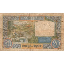 FRANCE - PICK 92 - 20 FRANCS SCIENCE ET TRAVAIL - 19/12/1940