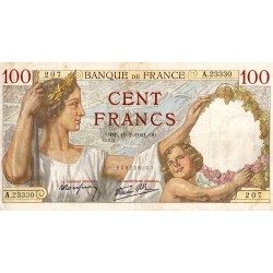 FRANKREICH - PICK 94 - 100 FRANCS SULLY - 24/08/1939