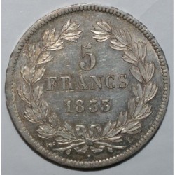 GADOURY 678 - 5 FRANCS 1833 L Bayonne TYPE LOUIS PHILIPPE 1er - TTB+ - KM 749