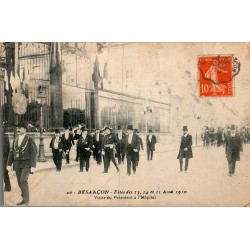 25000 - BESANCON - FETES DES 13, 14, ET 15 AOUT 1910 - VISITE DU PRÉSIDENT A L'HOPITAL