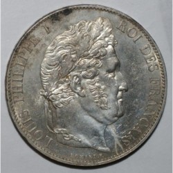 5 FRANCS 1846 W - LOUIS PHILIPPE 1er  - tête laurée - GRIFFE SINON SUPERBE