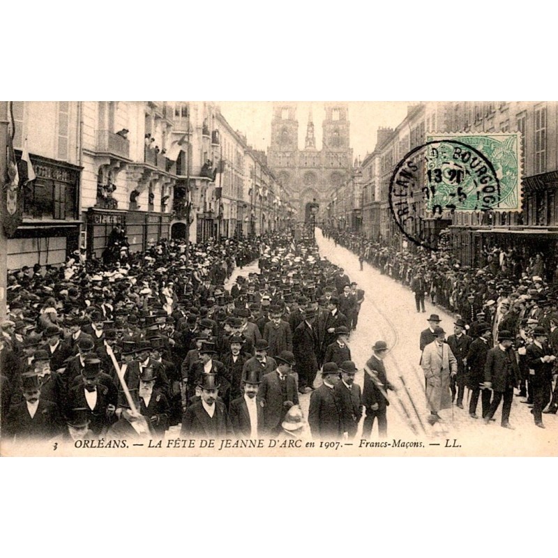 FREEMASONRY - THE FEASTS OF JOAN OF ARC IN ORLEANS  - 1907