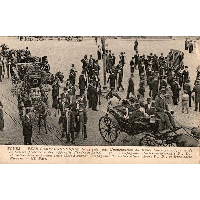 FREEMASONRY - COMPANY FESTIVAL IN TOURS - 1911