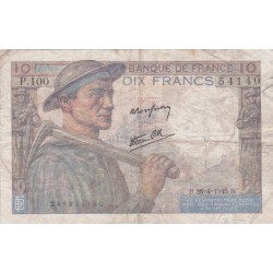 FRANCE - F.08/14 - 10 Francs Miner - 26/04/1945 - P.100