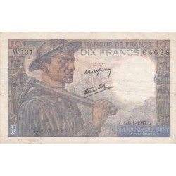 FRANCE - F.08/17 - 10 Francs Miner - 09/01/1947 - W.137