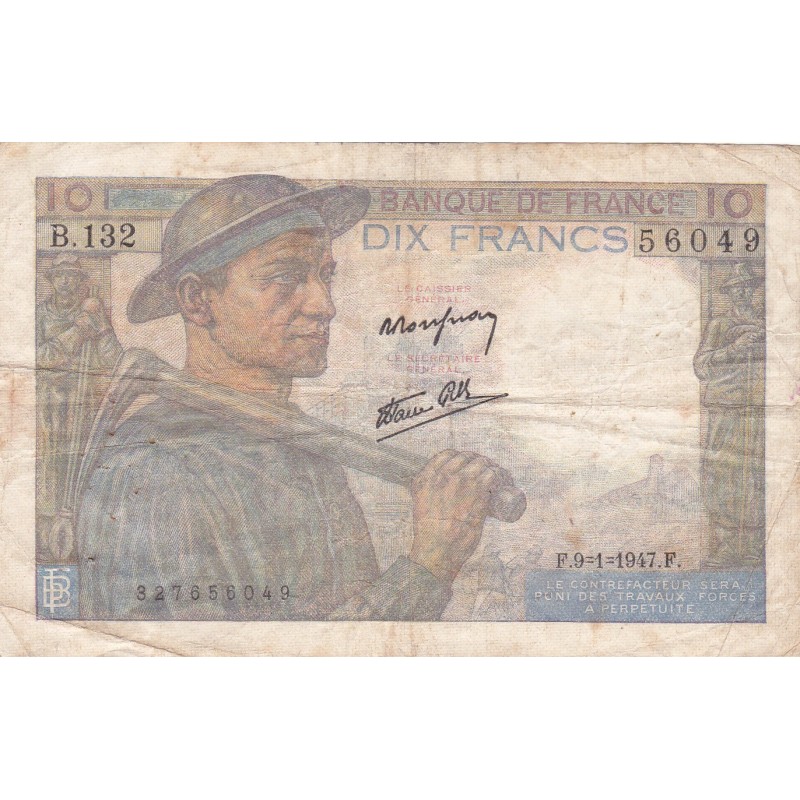 F.08/17 - 10 FRANCS MINEUR - 09/01/1947 - B.132