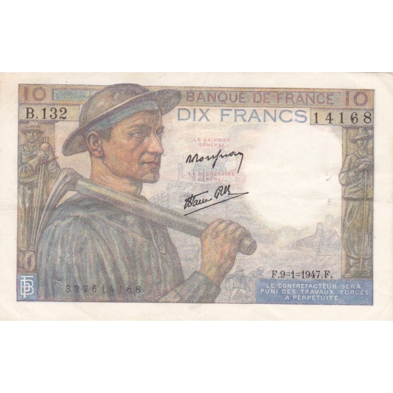 F.08/17 - 10 FRANCS MINEUR - 09/01/1947 - B.132