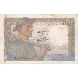 F.08/17 - 10 FRANCS MINEUR - 09/01/1947 - B.132