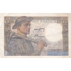 FRANCE - F.08/18 - 10 Francs Miner - 30/10/1947 - P.146