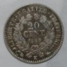 FRANKREICH - KM 758.1 - 20 CENTIMES 1850 K - Bordeaux - TYP CÉRÈS - Niedriges Ohr